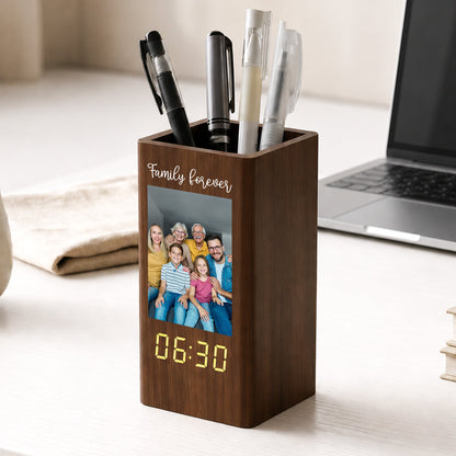 Together_Is_Our_Favorite_Place_To_Be_Personalized_Pen_Holder_With_Clock_1