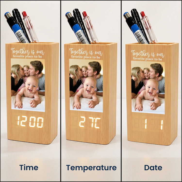 Together_Is_Our_Favorite_Place_To_Be_Personalized_Pen_Holder_With_Clock_4