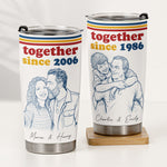 Together-Since-Custom-Photo-Sketch-Line-Art-Anniversary-Gift-For-Him-Her-Personalized-Tumbler-Cup-3