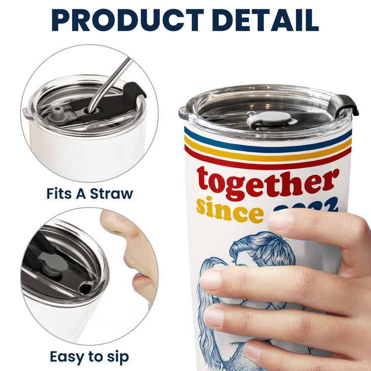 Together-Since-Custom-Photo-Sketch-Line-Art-Anniversary-Gift-For-Him-Her-Personalized-Tumbler-Cup-7