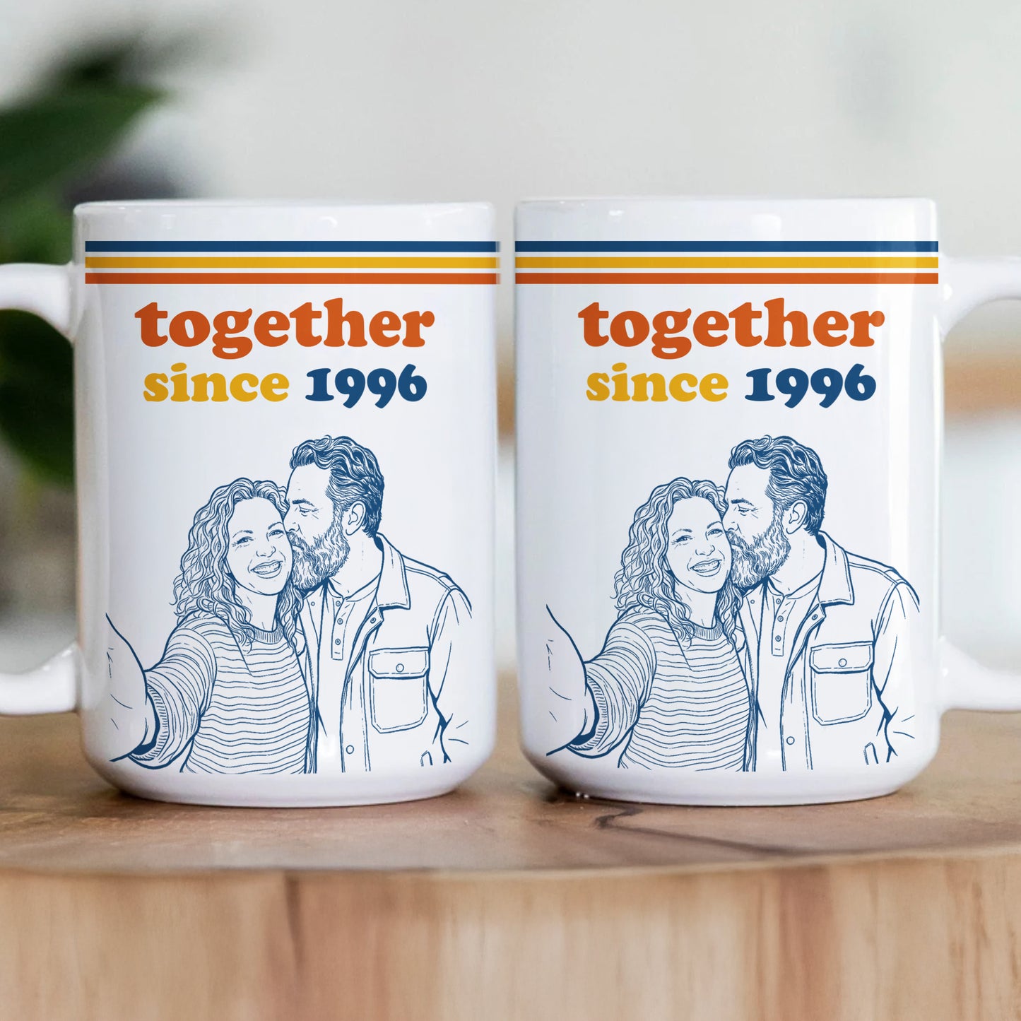Together-Since-Sketch-Line-Art-Custom-Photo-Couple-Anniversary-Gift-Personalized-Mug-5