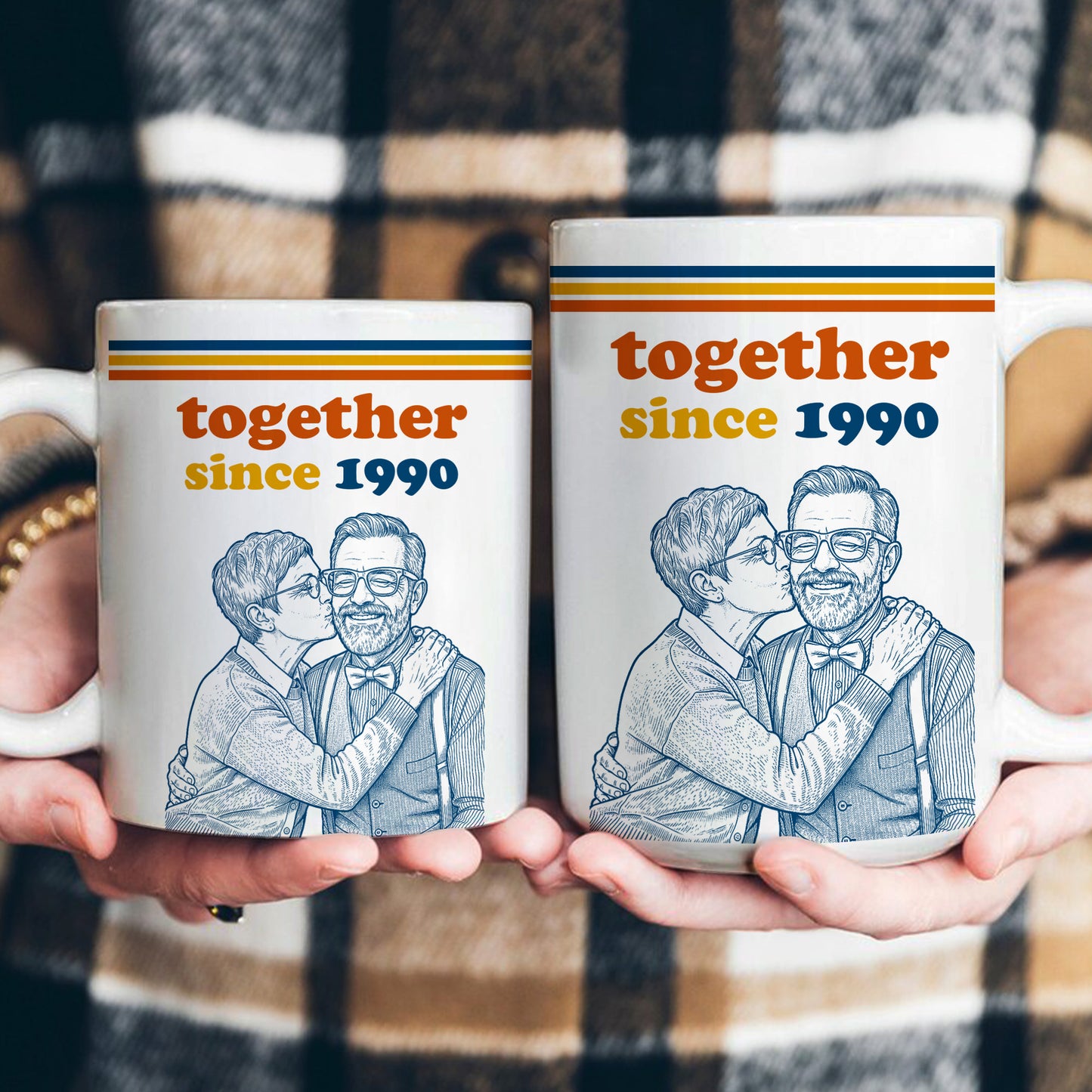 Together-Since-Sketch-Line-Art-Custom-Photo-Couple-Anniversary-Gift-Personalized-Mug-6