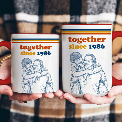 Together-Since-Sketch-Line-Art-Custom-Photo-Couple-Anniversary-Gift-Personalized-Mug-7