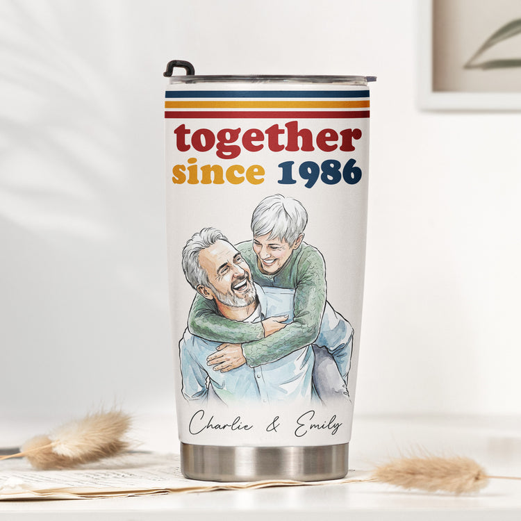 Together-Since-Vintage-Retro-Photo-Anniversary-Gift-For-Him-Her-Personalized-Tumbler-Cup-2