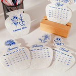 Toile De Jouy Birth Flower - Custom Easel Calendar 2026