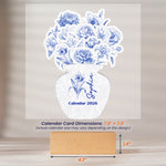 Toile De Jouy Birth Flower - Custom Easel Calendar 2026