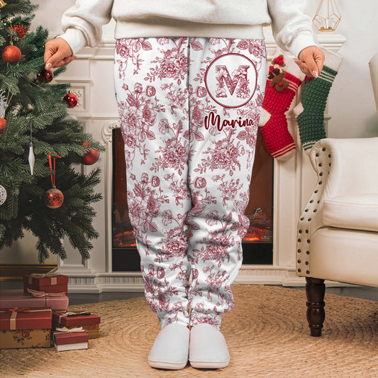 Toile De Jouy Custom Name - Personalized Sweatpants