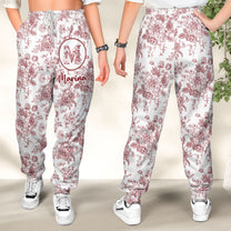 Toile De Jouy Custom Name - Personalized Sweatpants