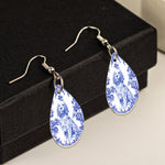 Toile De Jouy Dog Custom Breeds French Style - Personalized Acrylic Earrings