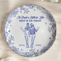 Toile De Jouy Group Of Besties, Sisters, Friends - Friendship Thank You Gifts - Personalized Jewelry Dish