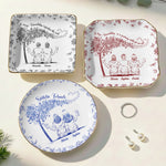 Toile De Jouy Group Of Besties, Sisters, Friends - Thank You Gifts For Her - Personalized Jewelry Dish