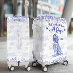 Toile De Jouy Just A Girl Who Loves Dogs Custom Breeds - Personalized Luggage Cover
