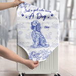 Toile De Jouy Just A Girl Who Loves Dogs Custom Breeds - Personalized Luggage Cover