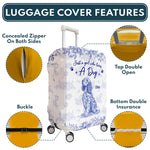 Toile De Jouy Just A Girl Who Loves Dogs Custom Breeds - Personalized Luggage Cover