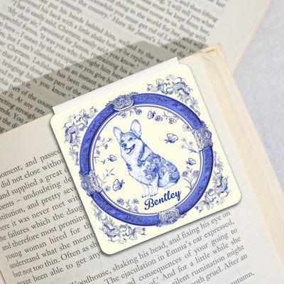Toile De Jouy Pet Lovers Vintage Style - Personalized Magnetic Bookmark