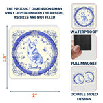 Toile De Jouy Pet Lovers Vintage Style - Personalized Magnetic Bookmark