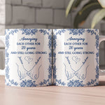 Toile De Jouy Style Annoying Each Other For Years Anniversary Gift - Personalized Mug