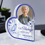 Toile De Jouy Style Memorial I'm Always With You - Personalized Acrylic Photo Plaque