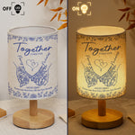 Toile De Jouy Together Forever From Our First Kiss Till Our Last Breath - Personalized Fabric Lamp