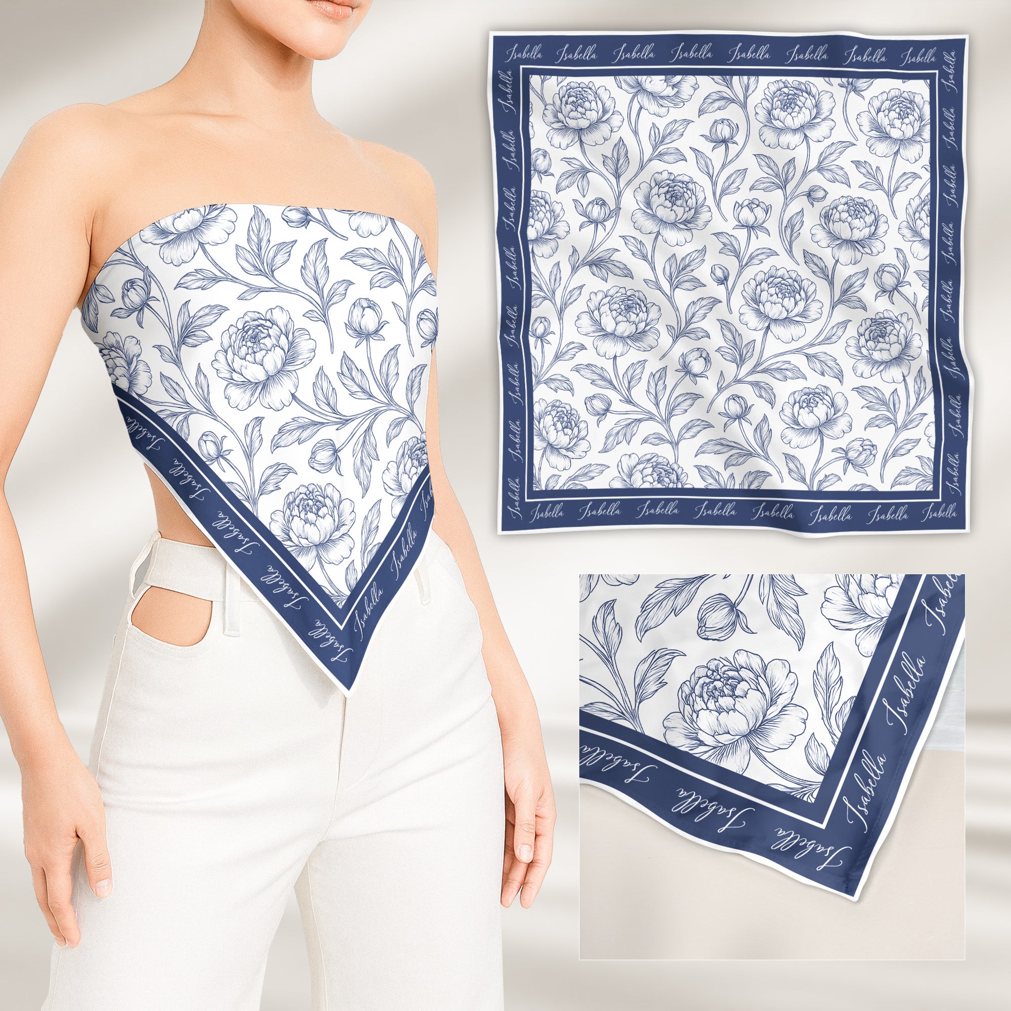Toile-De-Jouy-Custom-Birth-Flower-Gift-For-Her,-Daughter,-Mom,-Wife,-Sister-Personalized-Scarf6