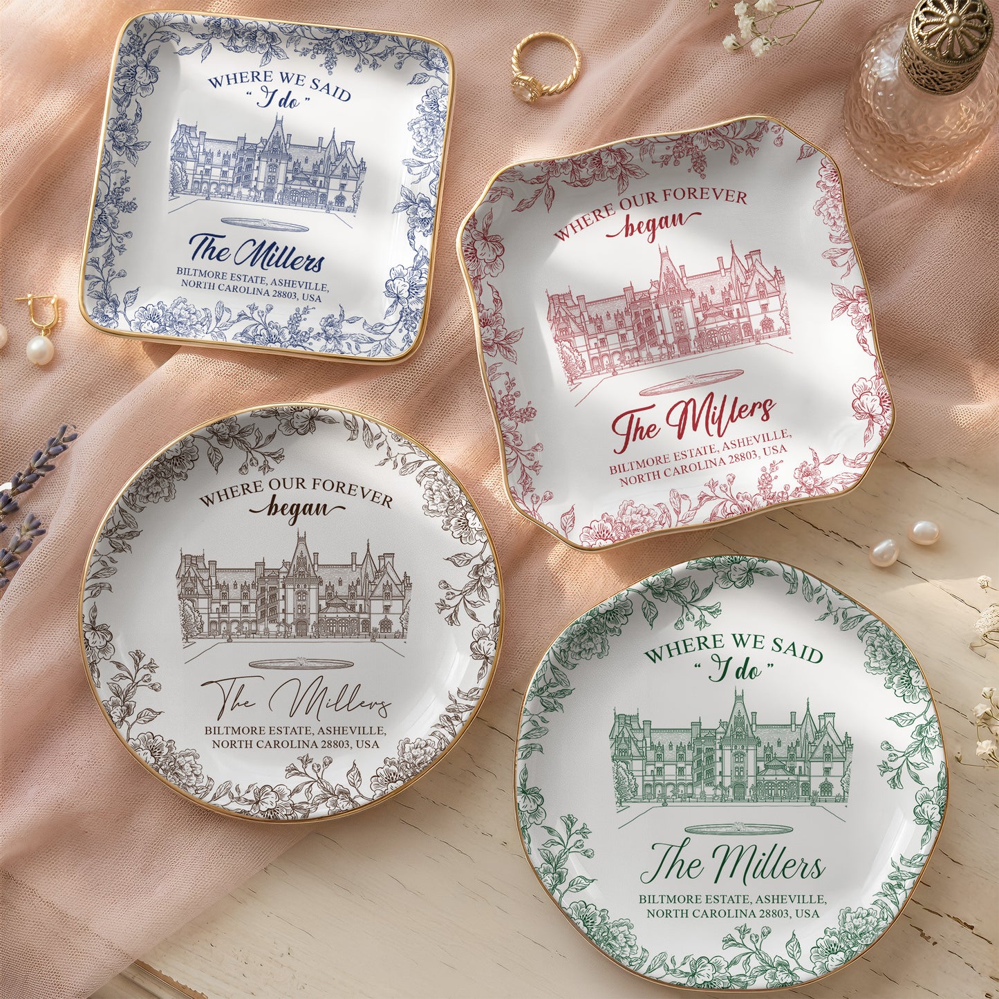 Toile-De-Jouy-Custom-Photo-Wedding-Venue-Illustration-Drawing-Gifts-For-Bride,-Her-Personalized-Jewelry-Dish-1