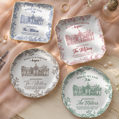 Toile-De-Jouy-Custom-Photo-Wedding-Venue-Illustration-Drawing-Gifts-For-Bride,-Her-Personalized-Jewelry-Dish-1
