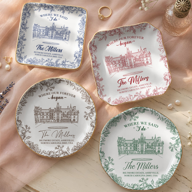 Toile-De-Jouy-Custom-Photo-Wedding-Venue-Illustration-Drawing-Gifts-For-Bride,-Her-Personalized-Jewelry-Dish-1