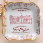 Toile-De-Jouy-Custom-Photo-Wedding-Venue-Illustration-Drawing-Gifts-For-Bride,-Her-Personalized-Jewelry-Dish-4