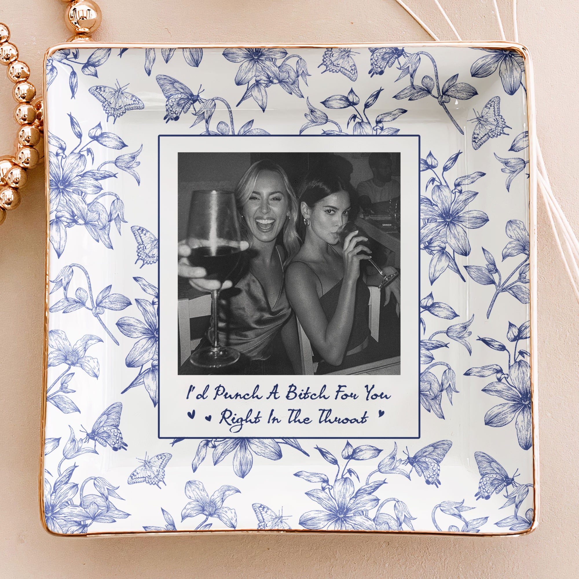Toile-De-Jouy-Photo-Trinket-Tray-For-Best-Friend-Friendship-Thank-You-Gifts-Personalized-Jewelry-Dish-2