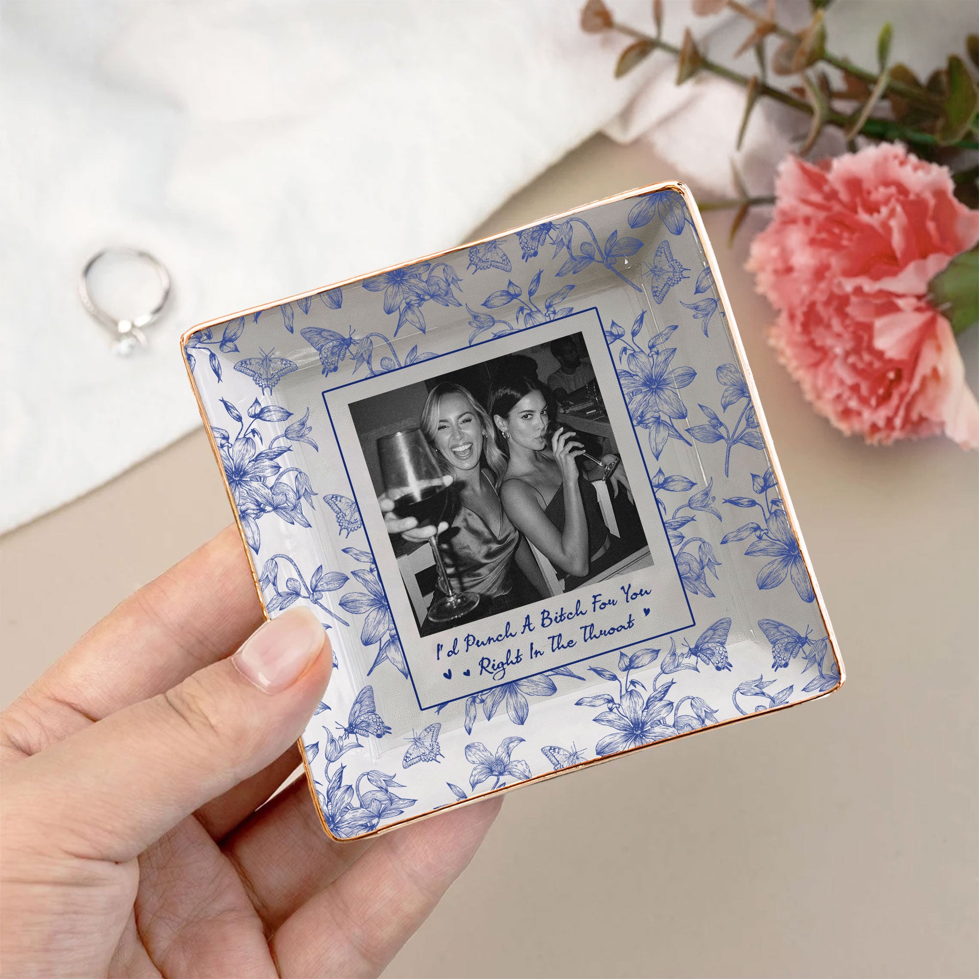 Toile-De-Jouy-Photo-Trinket-Tray-For-Best-Friend-Friendship-Thank-You-Gifts-Personalized-Jewelry-Dish-3