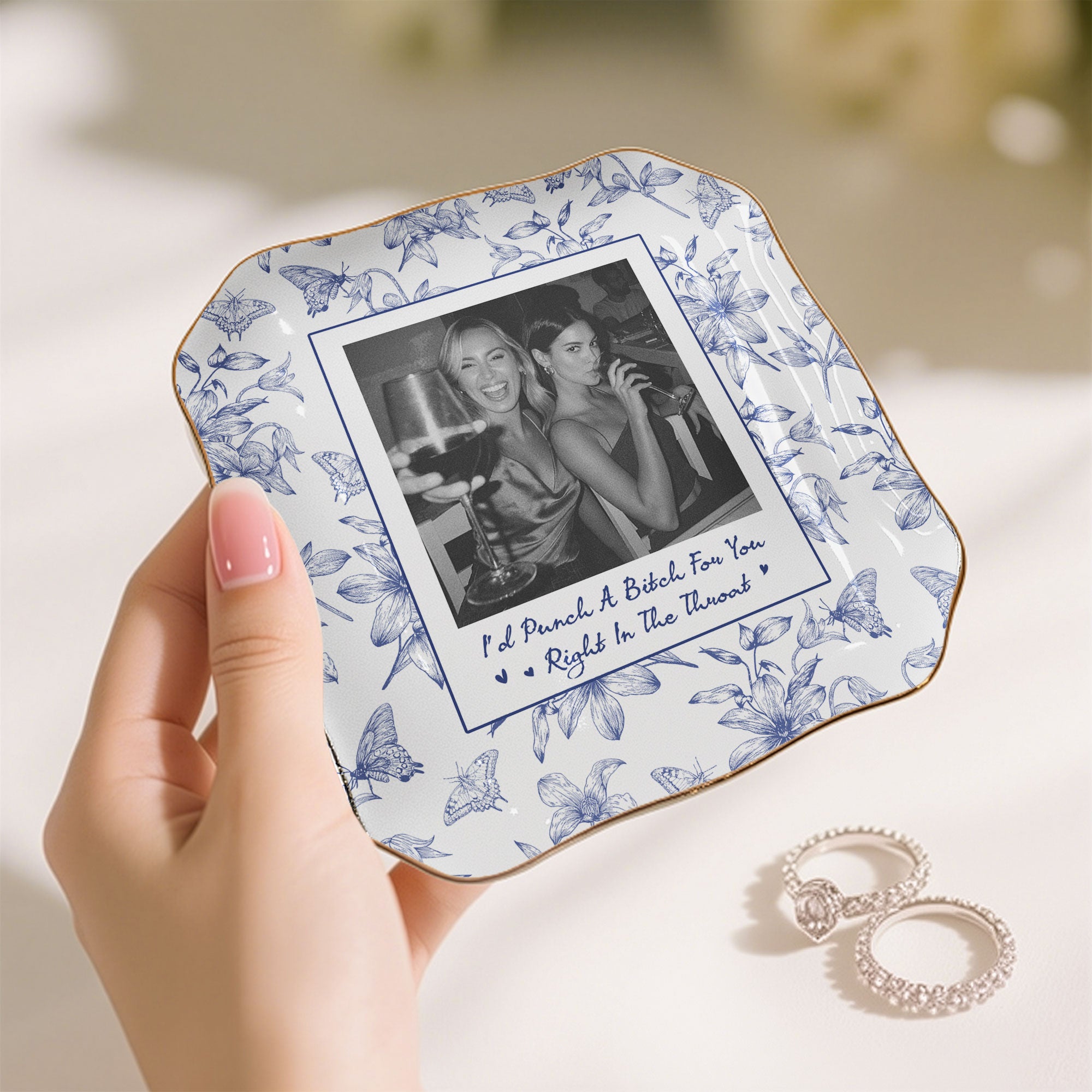 Toile-De-Jouy-Photo-Trinket-Tray-For-Best-Friend-Friendship-Thank-You-Gifts-Personalized-Jewelry-Dish-6