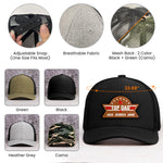 Top Dad, Grandpa, Papa - With Kids' Names - Personalized Leather Patch Hat