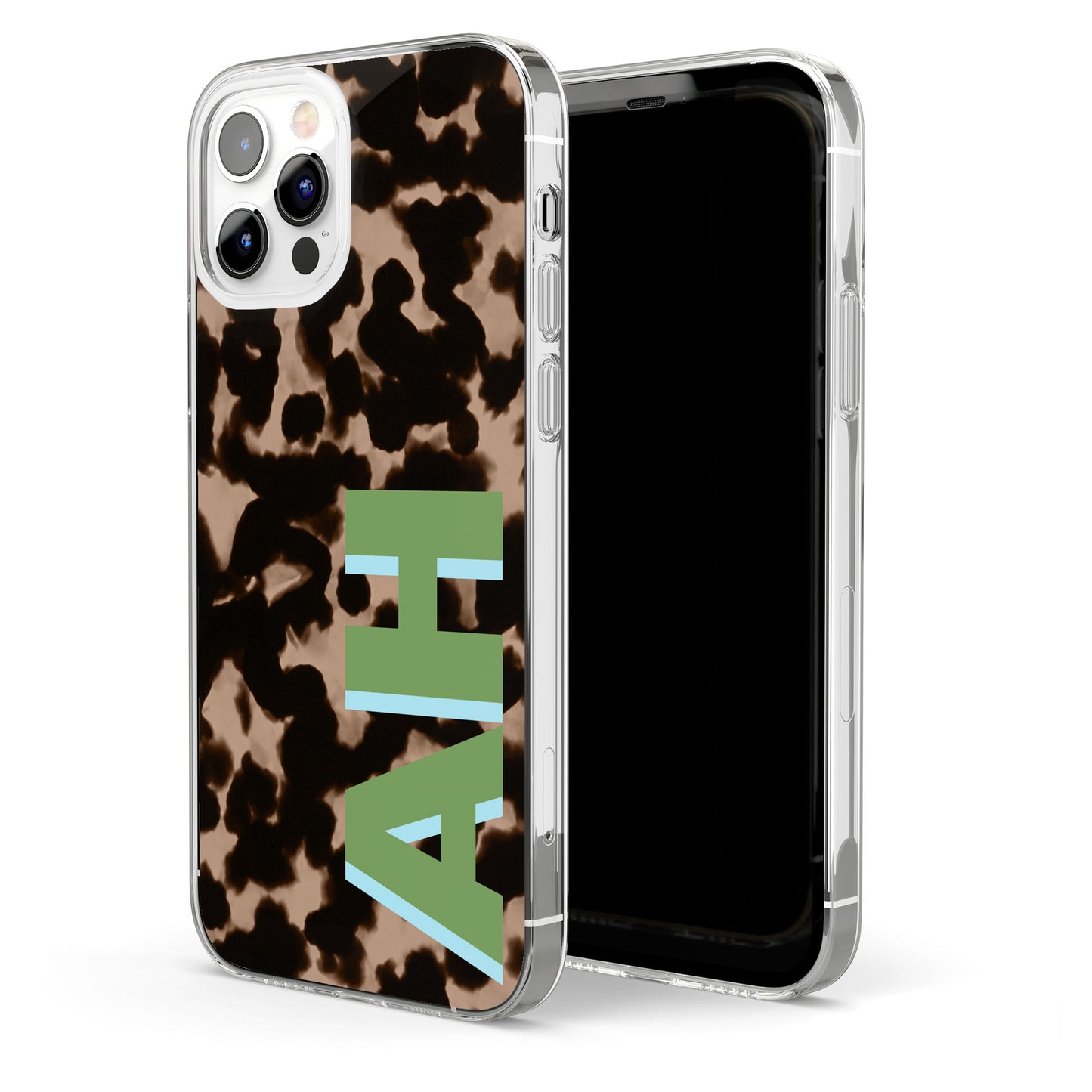 Tortoise-Pattern-Monogram-Shadow-Initials-Personalized-Phone-Case-5