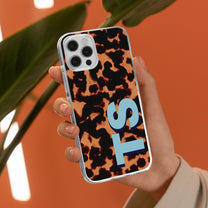 Tortoise-Pattern-Monogram-Shadow-Initials-Personalized-Phone-Case-6