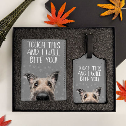 Touch This & I Will Bite - Personalized Photo Passport Cover And Luggage Tag Travel Set