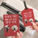 Touch This & I Will Bite - Personalized Photo Passport Cover And Luggage Tag Travel Set