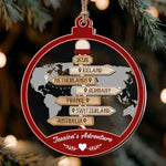 Travel Destination Sum Up - Personalized Wood And Acrylic Ornament