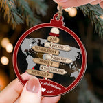Travel Destination Sum Up - Personalized Wood And Acrylic Ornament