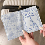Travel Is My Therapy - Personalized Passport Cover And Luggage Tag Travel Set