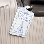 Travel Is My Therapy - Personalized Passport Cover And Luggage Tag Travel Set