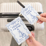 Travel Is My Therapy - Personalized Passport Cover And Luggage Tag Travel Set