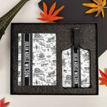 Travel Is My Therapy - Personalized Passport Cover And Luggage Tag Travel Set