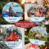 Travel Memories - Personalized Ceramic Photo Ornament