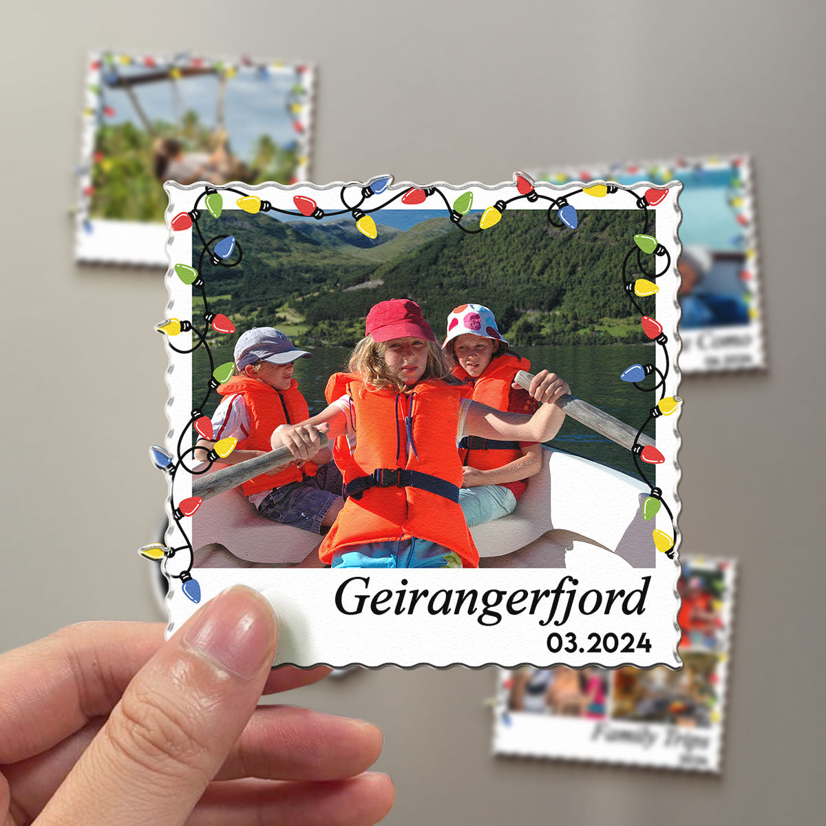 Travel Memories Polaroid - Personalized Photo Acrylic Magnet