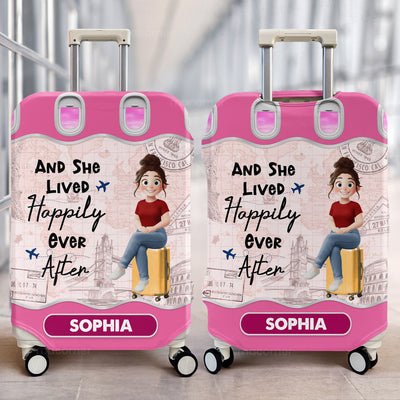 Travel Is My Therapy New Ver - Personalized Luggage Cover