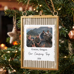 Travel-Memories-Family-Trip,-Friend-Vacation-Custom-Photo-&-Message-Frame-Personalized-Ornament3