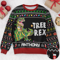 Tree Rex Custom Name - Personalized Ugly Sweater