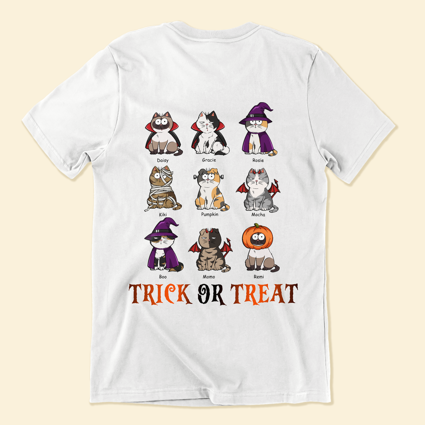 Trick Or Treat? - Personalized Back Printed Shirt