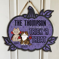 Trick 'r Treat From Cats- Personalized Wood Sign