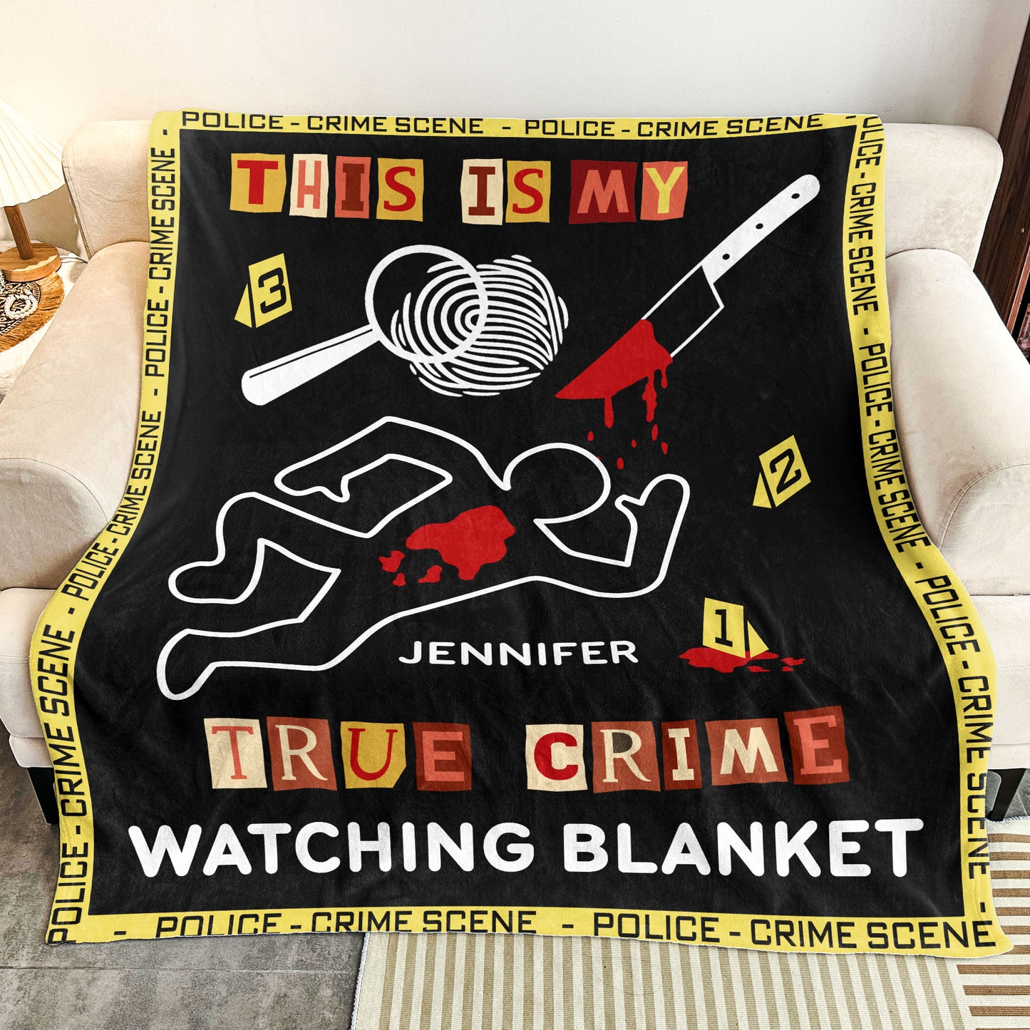 True Crime Watching Blanket - Personalized Blanket